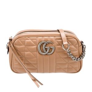Gucci Tan Quilted Leather Crossbody Bag